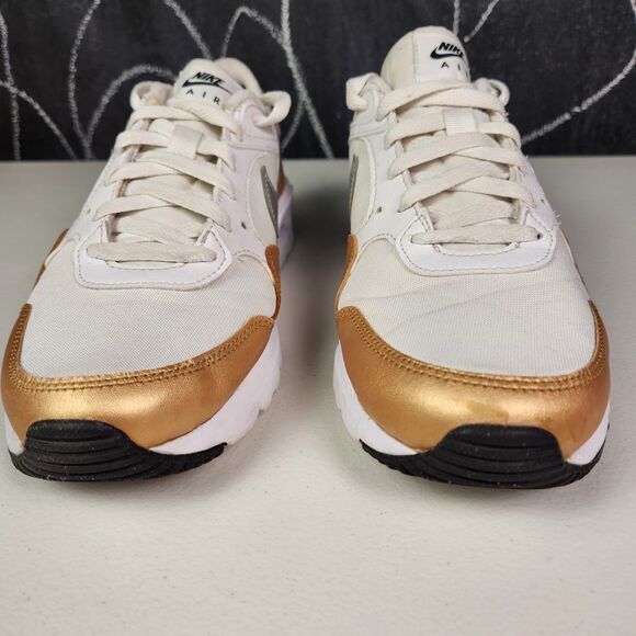 Nike Air Max 90 SC Womens Size 9.5 (CW4554-107) White/Metallic Gold/Silver - Picture 3 of 11